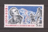 Monaco1986-200 ani de la ascensiunea Mont Blancului doctorul Paccard și J.Balmat, Nestampilat