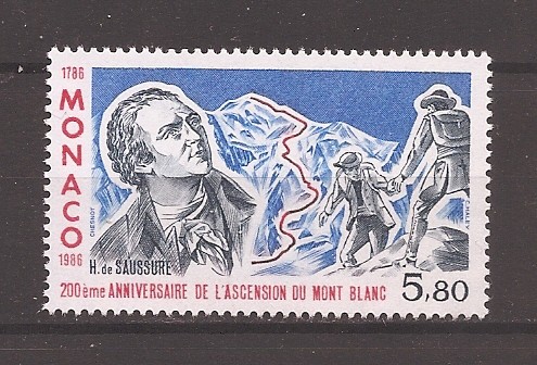 Monaco1986-200 ani de la ascensiunea Mont Blancului doctorul Paccard și J.Balmat