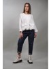 Camasa Dama Veloso Talie Unica M-XL, Snur, Buzunare, In &amp; Viscoza, Alb/Bej, Casual/Trendy