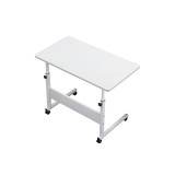 Masă pentru laptop cu &icirc;nălțime reglabilă 80x40 cm alb