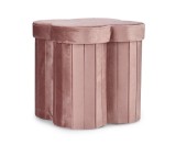 Cumpara ieftin Taburet catifea roz Jocelyn 40x40x40 cm