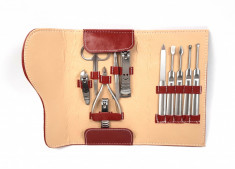 Trusa profesionala manichiura Lila Rossa, 11 piese, model rosu TM11P foto