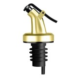 Cumpara ieftin Dop cu picurator, cauciuc si plastic, pentru sticle, cu capac, 8.5 x 3 cm, universal, auriu negru