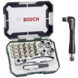 Bosch 2607017392 - Set capete de insurubare si chei tubulare mixte 27 bucati