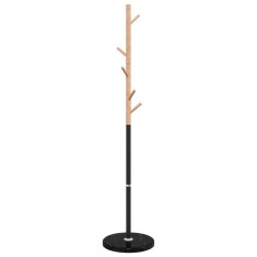 Cuier de haine, negru, 172 cm, fier vopsit electrostatic foto
