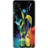 Husa silicon pentru Huawei P30 Lite, Abstract Color Bottles Splash