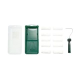 Set mini trafalet 10 cm cu 10 role microfibra, tavita si maner 2K Breckner