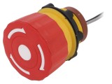 Comutator de siguranță ONPOW 22mm, 2 poziții NC, roșu, IP65