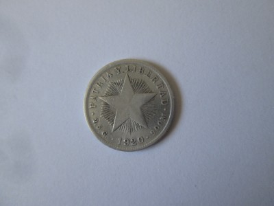 Cuba 10 Centavos 1920 argint 900 foto