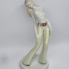 Fata hippie - Bibelou (RAR) portelan romanesc vechi, vintage, Alba Iulia