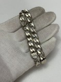 BRATARA ARGINT 925 - Mare - Lata - CUBAN - Vintage - 30g. !, Barbati