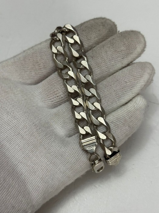 BRATARA ARGINT 925 - Mare - Lata - CUBAN - Vintage - 30g. !