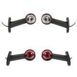 Lampi laterale de gabarit cu LED 12-24V, rosu-alb, PVC dur set