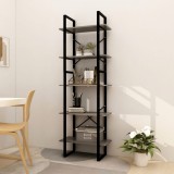VidaXL Bibliotecă cu 5 rafturi, gri, 60x30x175 cm, lemn de pin 3081985