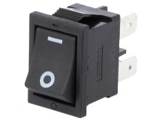 &Icirc;ntrerupător basculant ON-OFF 10A/250V negru IP40