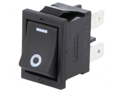 &amp;Icirc;ntrerupător basculant ON-OFF 10A/250V negru IP40 foto