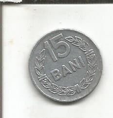 No(1) moneda-ROMANIA-15 Bani 1975 foto