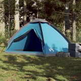 VidaXL Cort de camping cupolă pentru 4 persoane, albastru, impermeabil