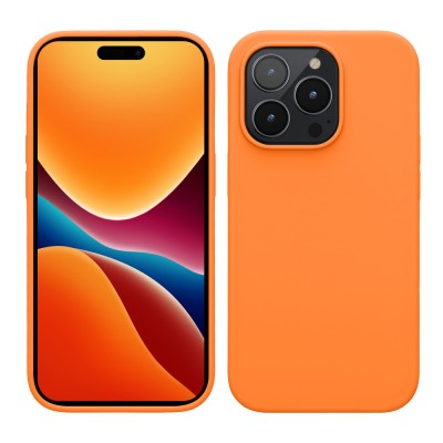 Husa Kwmobile pentru Apple iPhone 14 Pro, Silicon, Portocaliu, 59073.150 foto