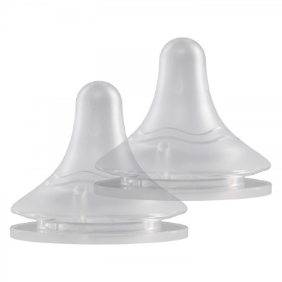 Set tetine din silicon KidsCare &amp;ndash; 2 bucati, marimi 3 luni+, fara BPA foto