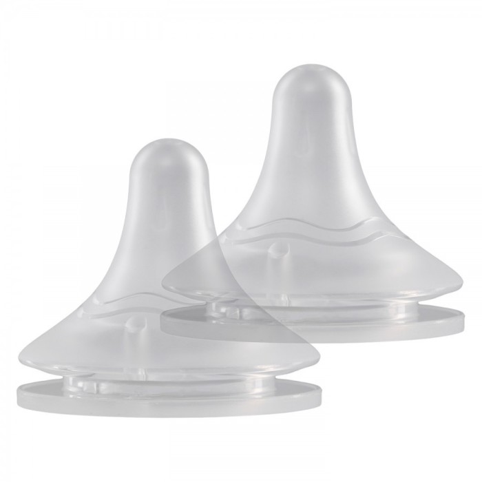 Set tetine din silicon KidsCare &ndash; 2 bucati, marimi 3 luni+, fara BPA