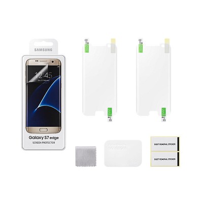 Pachet 2x Folie Protectie originala Samsung Galaxy S7 Edge + Cablu de Date Cadou foto