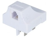 Adaptor RJ11 Soclu cu Mufă &icirc;n Unghi 90&deg;