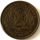 CANADA - LOWER CANADA HALF 1/2 PENNY 1837 UN SOU BANK TOKEN