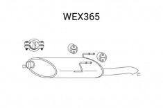 Toba esapament finala PEUGEOT 406 Estate (8E/F) (1996 - 2004) QWP WEX365 foto