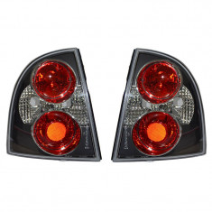 Set stopuri spate tuning lampa Vw Passat Sedan B5 2000-2005, negru-fumuriu, cu suport becuri foto