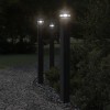 VidaXL Lampă exterioară de podea cu senzor, negru, 110 cm, aluminiu 4006404