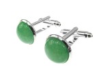 Cumpara ieftin Butoni camasa cu jad verde natural 12 mm