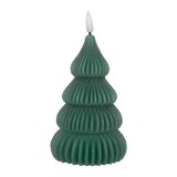 Cumpara ieftin Lumanare Bradut ceara verde cu led &Oslash; 8x17 cm