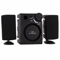 Boxe pc 2.1 Titanum Canto Esperanza, subwoofer 1 W, satelit 0.5 W, jack 3.5 mm foto