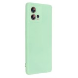 Husa Silicon Silk Touch compatibila cu Motorola Moto Edge 30 Fusion, interior catifea, Turcoaz