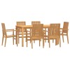 Set mobilier de gradina, 7 piese, lemn masiv de tec