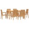 Set mobilier de gradina, 7 piese, lemn masiv de tec