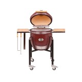 Grill ceramic CLASSIC PRO-Serie 2.0 rosu cu suport metalic, Monolith Essential GrillCooking