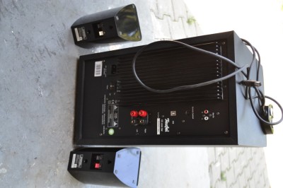 Subwoofer Activ Teufel CC 200 SW cu telecomanda originala si 2 boxe Tufel CE 20 FCR foto