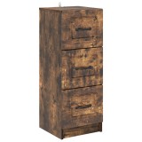 vidaXL Dulap cu sertare Stejar fumuriu 33 x 34,5 x 87 cm 895770