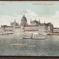 (98) CARTE POSTALA UNGARIA - BUDAPESTA - PARLAMENTUL - 1910