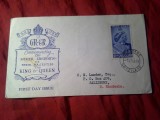 FDC Swaziland colonie britanica 1948 - Nunta de Argint , cu val. 1 1/2p