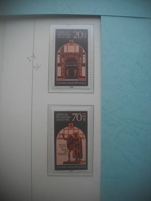 HOPCT TIMBRE MNH 1226 TARGUL PRIMAVARA LEIPZIG -2 VAL-1988-GERMANIA DDR/RDG