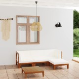 Cumpara ieftin Set mobilier de grădină cu perne, 5 piese, lemn masiv acacia