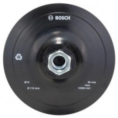 Placa de slefuire BOSCH din cauciuc pentru polizor unghiular, sistem de prindere de tip arici, D 115 mm ,filet M14