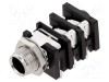 Conector Jack 6,3mm Soclu Mamă Stereo cu &Icirc;ntrerupător Triplu AMPHENOL