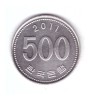 Moneda Coreea de Sud 500 won 2011, stare foarte buna, luciu, curata, Asia, Cupru-Nichel