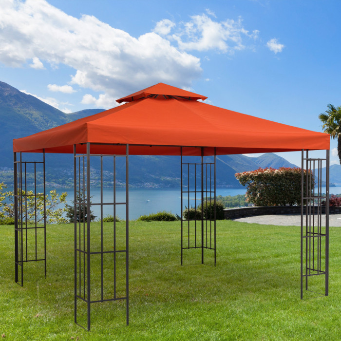 Outsunny Tetto sostitutivo per gazebo, terra, 3x3m