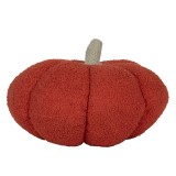 Cumpara ieftin Dovleac Halloween decorativ poliester rosu bej &Oslash; 35x22 cm