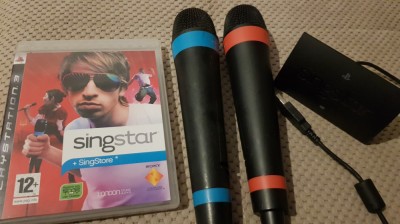 Set Singstar playstation 3, ps3 ps 3 + 1 joc compatibil + 2 microfoane wireless foto